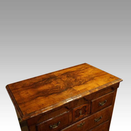 George III walnut Norfolk chest top