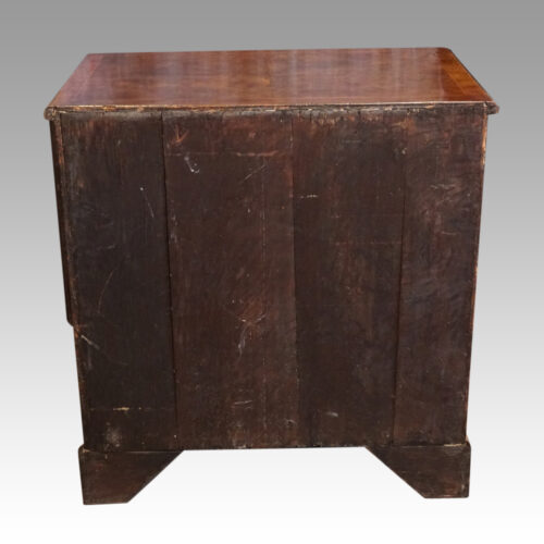 George III walnut knee hole rear