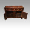 Georgian oak dresser base cupboard open
