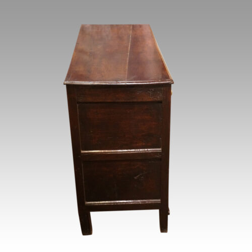 Georgian oak dresser base end view