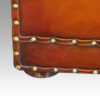Large leather ottoman bottom corner
