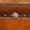 Large leather ottoman handle