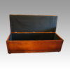 Large leather ottoman open