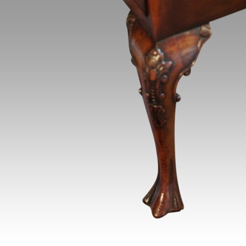 Pair walnut bedside cabinets leg