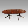 Regency style mahogany twin pillar table