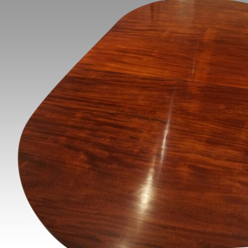 Regency style mahogany twin pillar table (2)