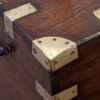 Victorian brass bound military chest corner detail