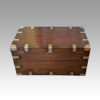 Victorian brass bound military chest rear