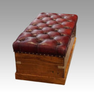 Victorian camphorwood ottoman end