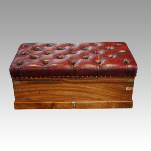 Victorian camphorwood ottoman rear