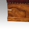 Victorian camphorwood ottoman corner strap