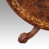Victorian inlaid walnut loo table inlaid border