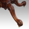 Victorian inlaid walnut loo table leg