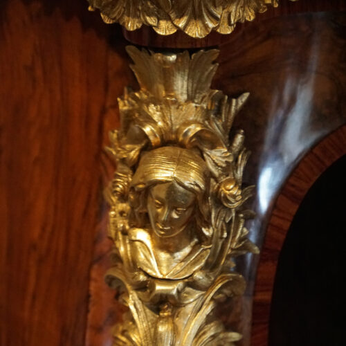 Victorian inlaid walnut side cabinet gilt mount
