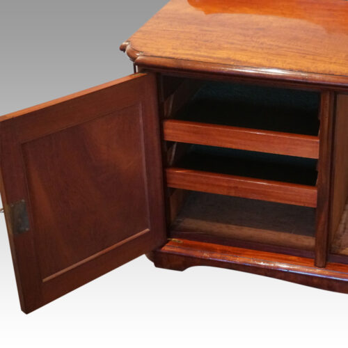 Victorian mahogany low cupboard for TV end cupboard