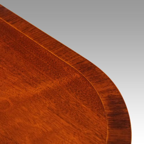 14ft 3 pillar mahogany dining table detail top