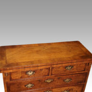 19thc. walnut batchelors chest top