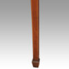 Antique inlaid mahogany demi lune tea table leg