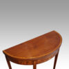 Antique inlaid mahogany demi lune tea table top