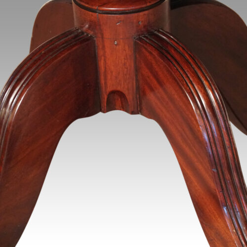 Antique large 3 pillar dining table base detail