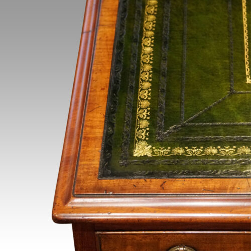 Antique mahogany partners desk corner