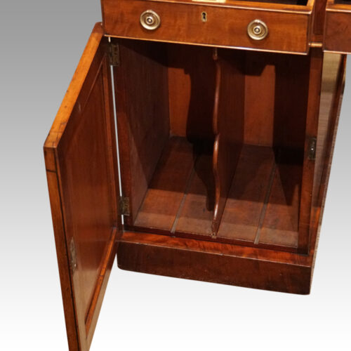 Antique mahogany partners desk interior