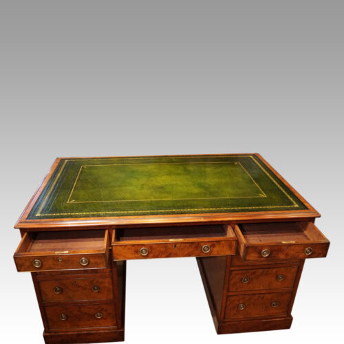 Antique mahogany partners desk rear drawers