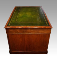 Antique mahogany partners desk side view