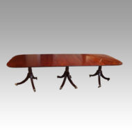 Edwardian mahogany 3 pillar dining table