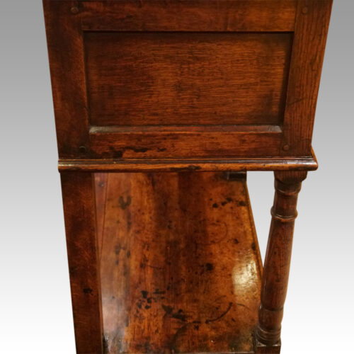 George III oak pot board dresser base end panel