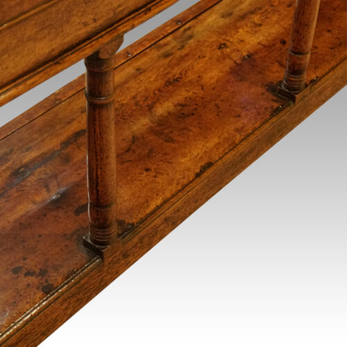 George III oak pot board dresser base front legs