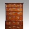 George III walnut chest on chest top section