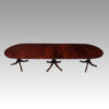 George V mahogany 3 pillar dining table
