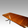 George VI mahogany twin pillar dining table at angle