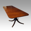 George VI mahogany twin pillar dining table end base