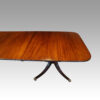 George VI mahogany twin pillar dining table end leaf