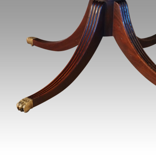 George VI mahogany twin pillar dining table pedestal