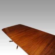 George VI mahogany twin pillar dining table top