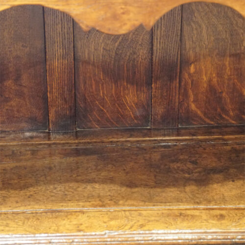 Georgian oak pot board dresser back board detail