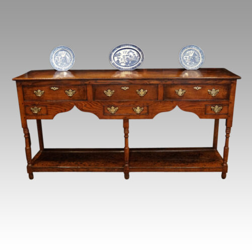 Georgian oak pot board dresser plates display