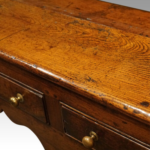 Georgian oak rustic dresser front edge