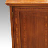Pair Edwardian inlaid mahogany bedside cabinets detail