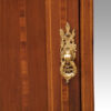 Pair Edwardian inlaid mahogany bedside cabinets handle