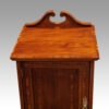 Pair Edwardian inlaid mahogany bedside cabinets top