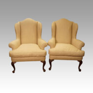 Pair of Queen Anne style wingchairs