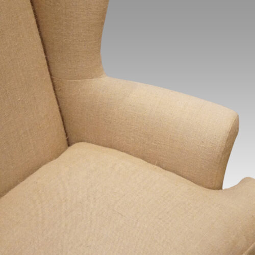 Pair of Queen Anne style wingchairs arm