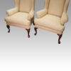 Pair of Queen Anne style wingchairs front