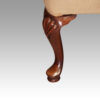 Pair of Queen Anne style wingchairs leg detail