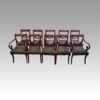Set of 10 Regency mahogany dining chairs