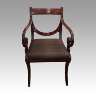 Set of 10 Regency mahogany dining chairs armchair